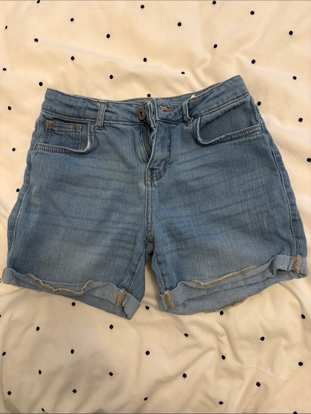 George Light Blue Rolled Hem Denim Shorts